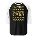 Caution Signs - Yellow Traffic Sign Unisex 3/4 Sleeve Raglan Shirt