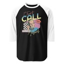 Classic Retro Illustrative Portrait Men Calling Unisex 3/4 Sleeve Raglan Shirt