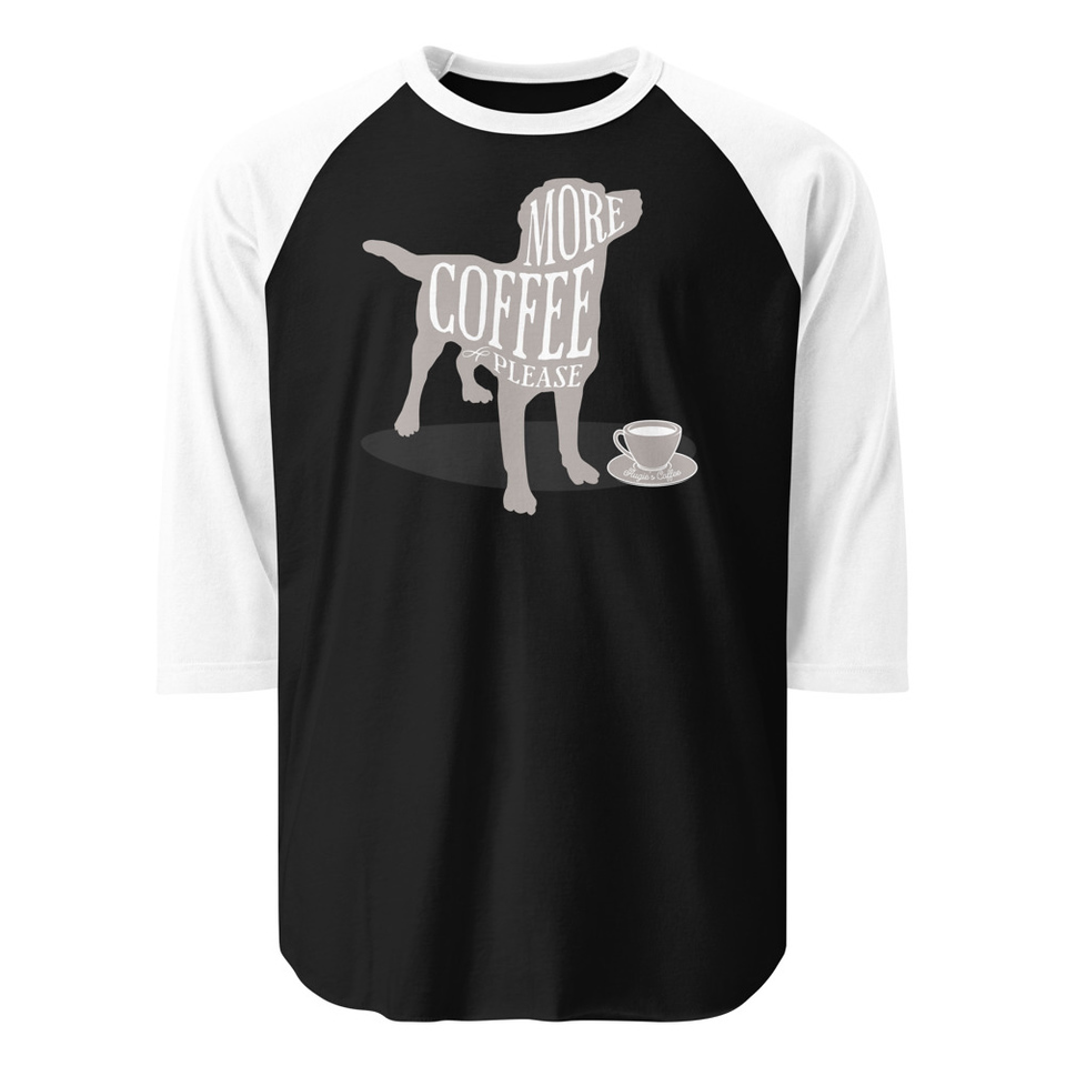 Coffee Dog Unisex 3/4 Sleeve Raglan Shirt