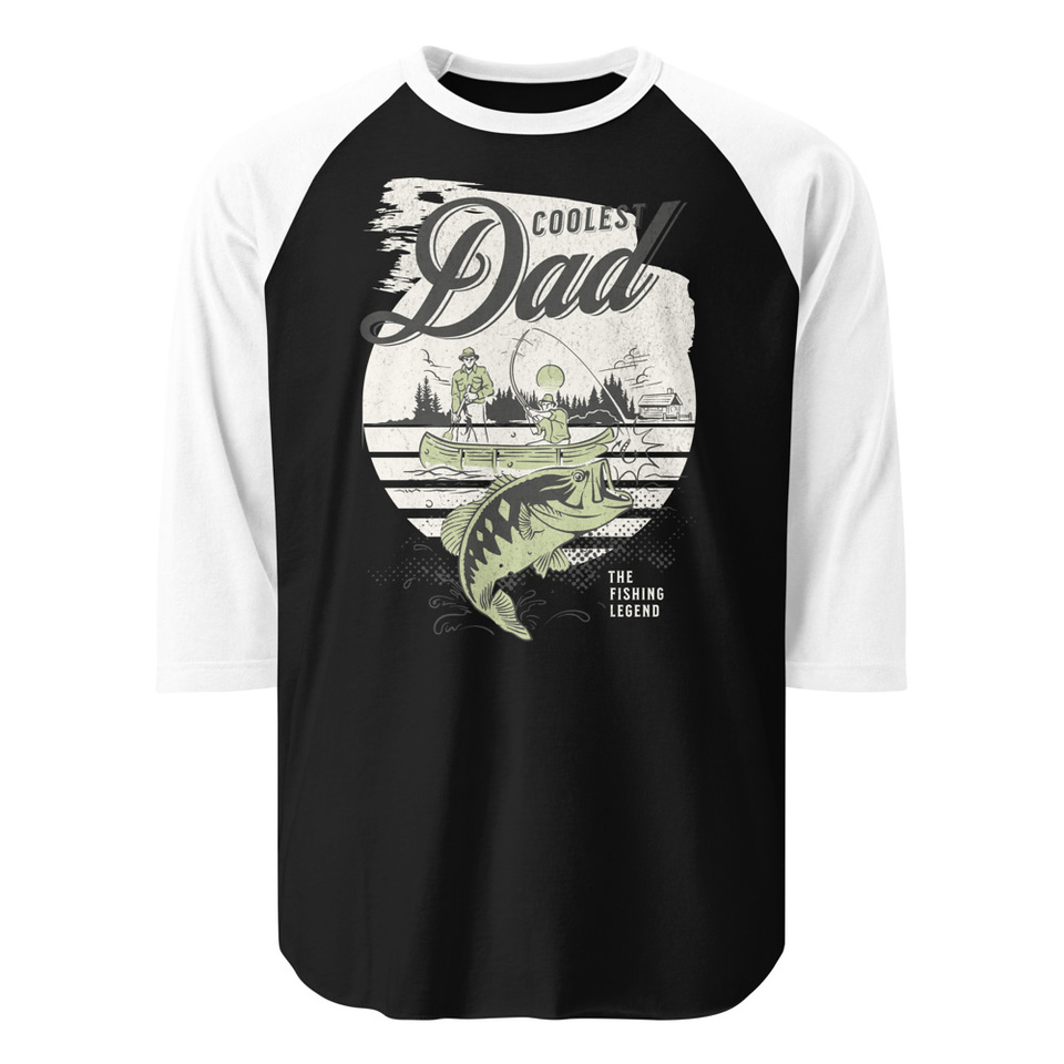 Coolest Dad Unisex 3/4 Sleeve Raglan Shirt