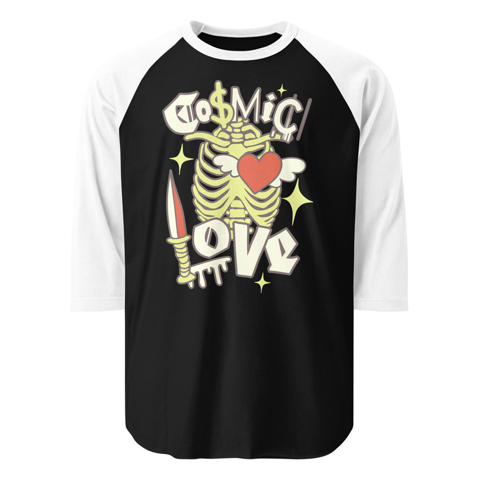 Cosmic Love (2) Unisex 3/4 Sleeve Raglan Shirt