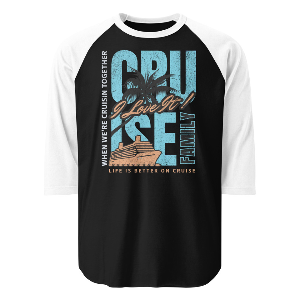 Cruise Ship Unisex 3/4 Sleeve Raglan Shirt