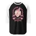 Customs Garage - Flaming Skull Unisex 3/4 Sleeve Raglan Shirt