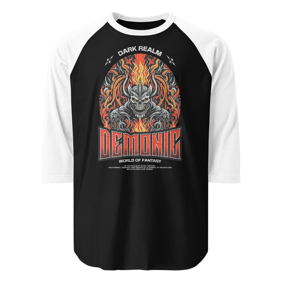 Demonic Unisex 3/4 Sleeve Raglan Shirt