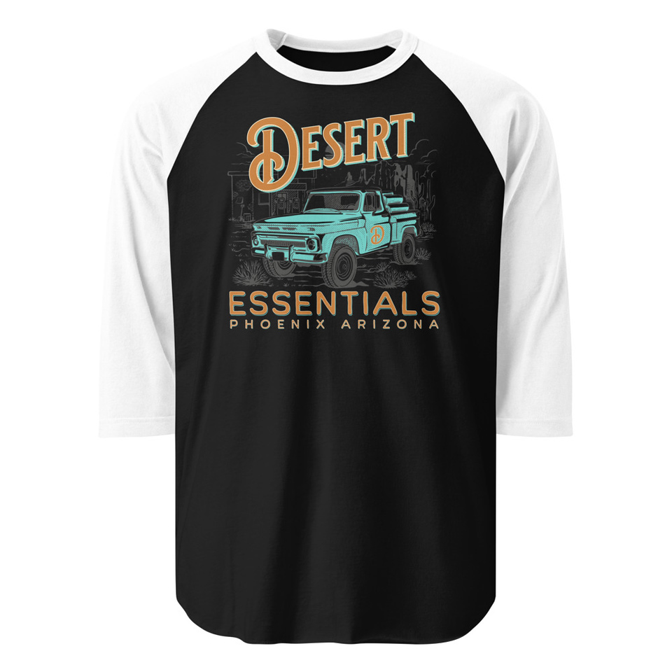 desert Unisex 3/4 Sleeve Raglan Shirt