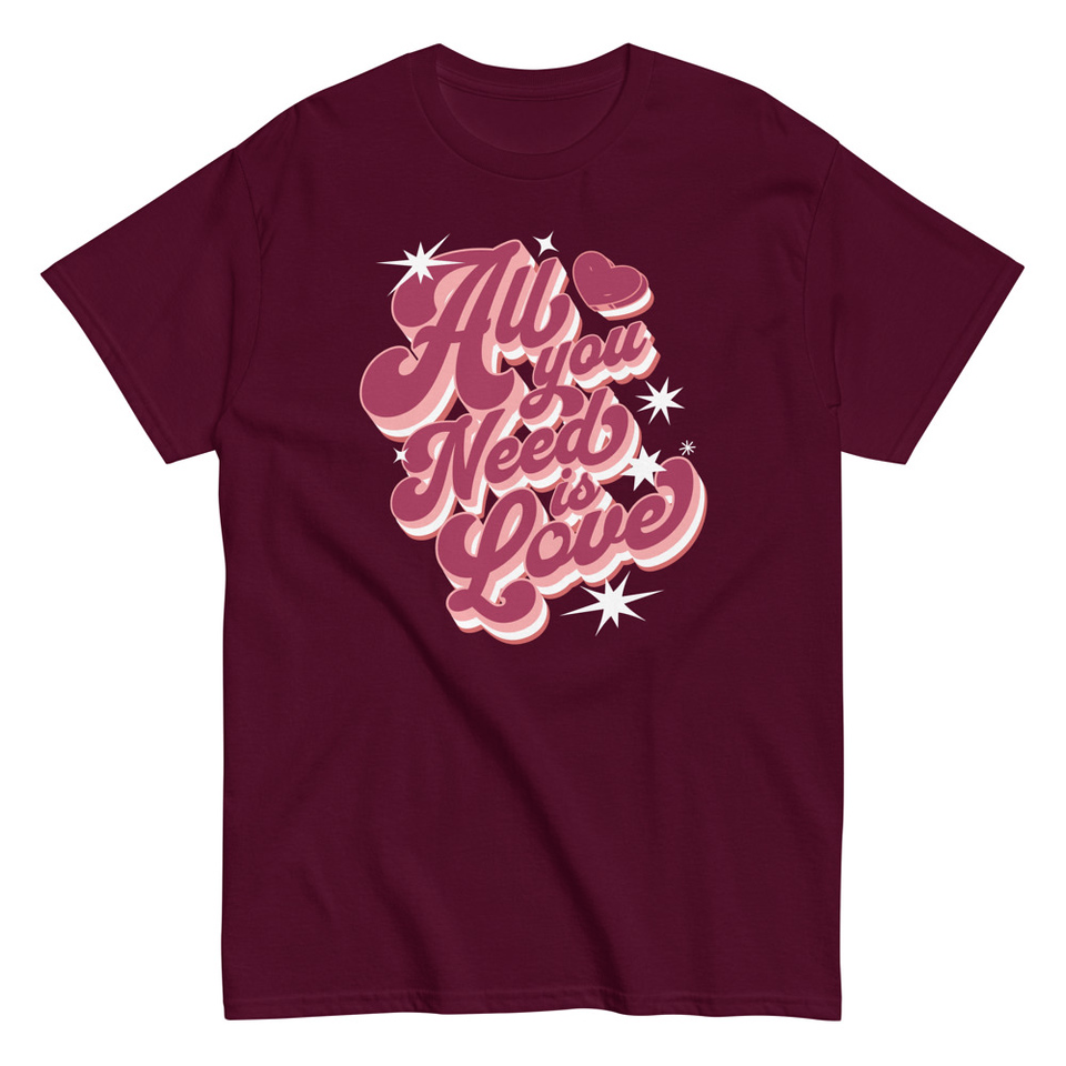 All You Need is Love - Retro Valentines Day Unisex Classic Tee