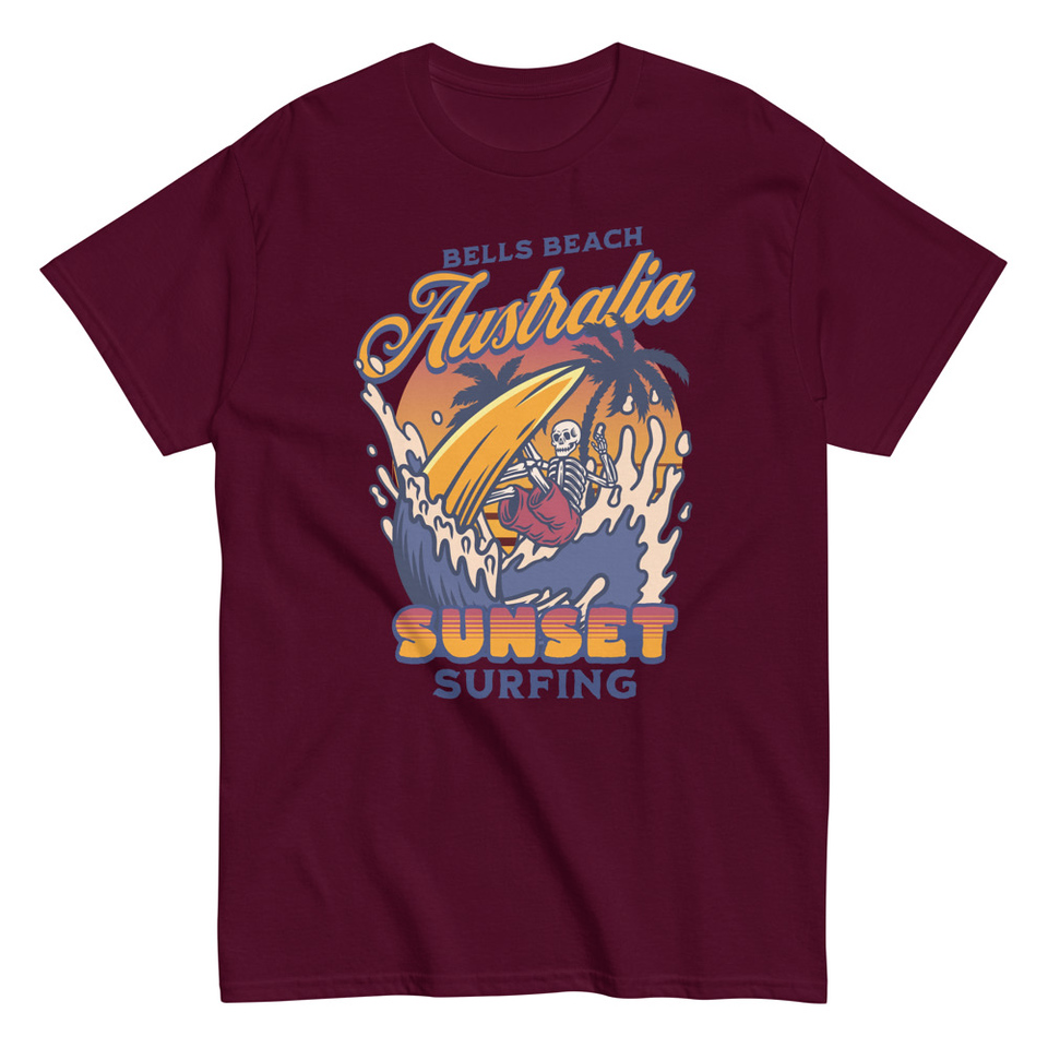 Bells Beach Australia Sunset Surfing Unisex Classic Tee