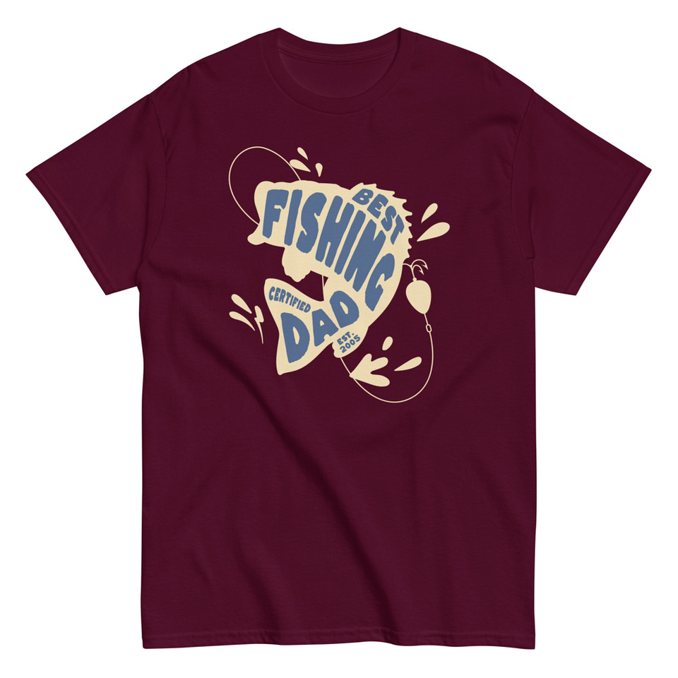 Best Fishing Dad - Typography Unisex Classic Tee