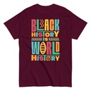 Black History Is World History - Colorful Typography Unisex Classic Tee