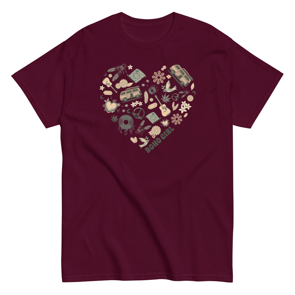 Boho Girl Poster Unisex Classic Tee