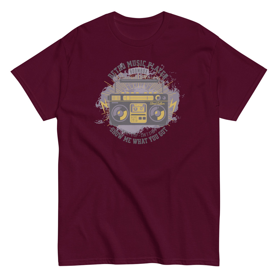 Boombox Music Player - Retro Unisex Classic Tee