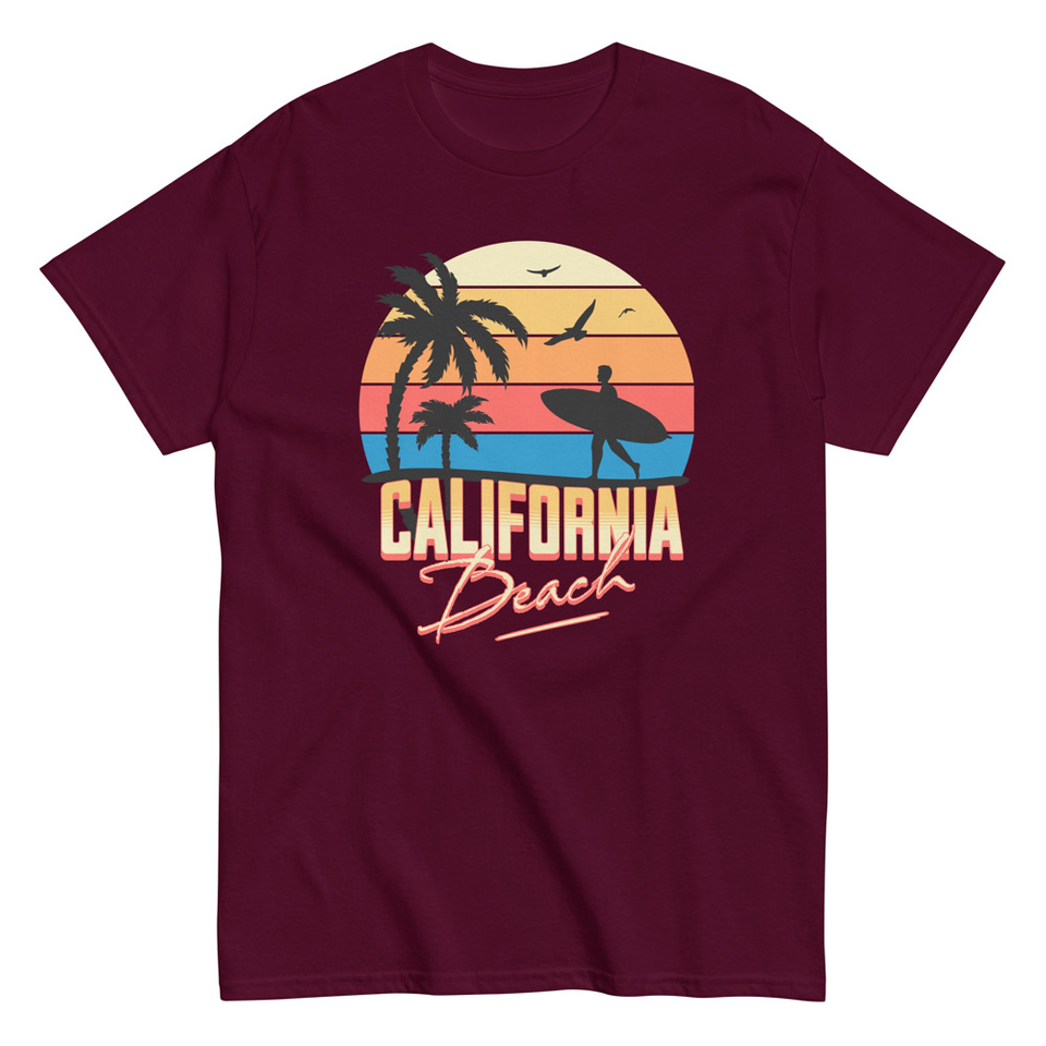 California Beach - Retro Surf Unisex Classic Tee