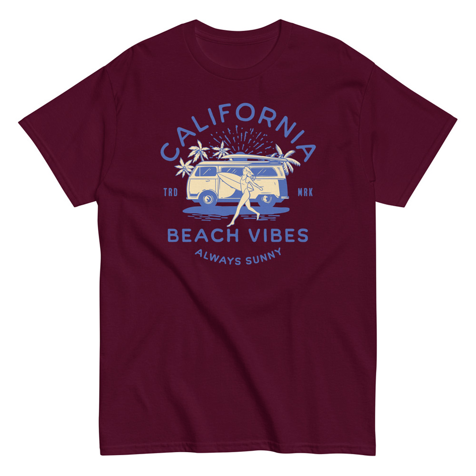 California Beach Vibes - Retro Camper Van Unisex Classic Tee