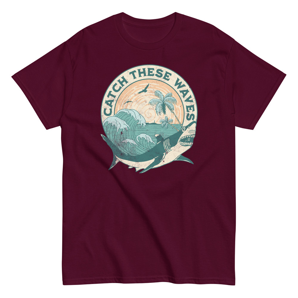 Catch These Waves Shark  Unisex Classic Tee