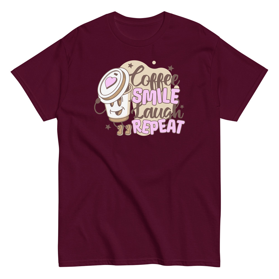 Coffee is Happiness - Retro Cartoon Mascot Unisex Classic Tee