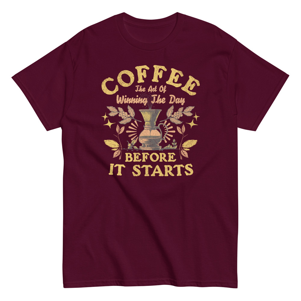 Coffee, The art of Winning The Day Unisex Classic Tee