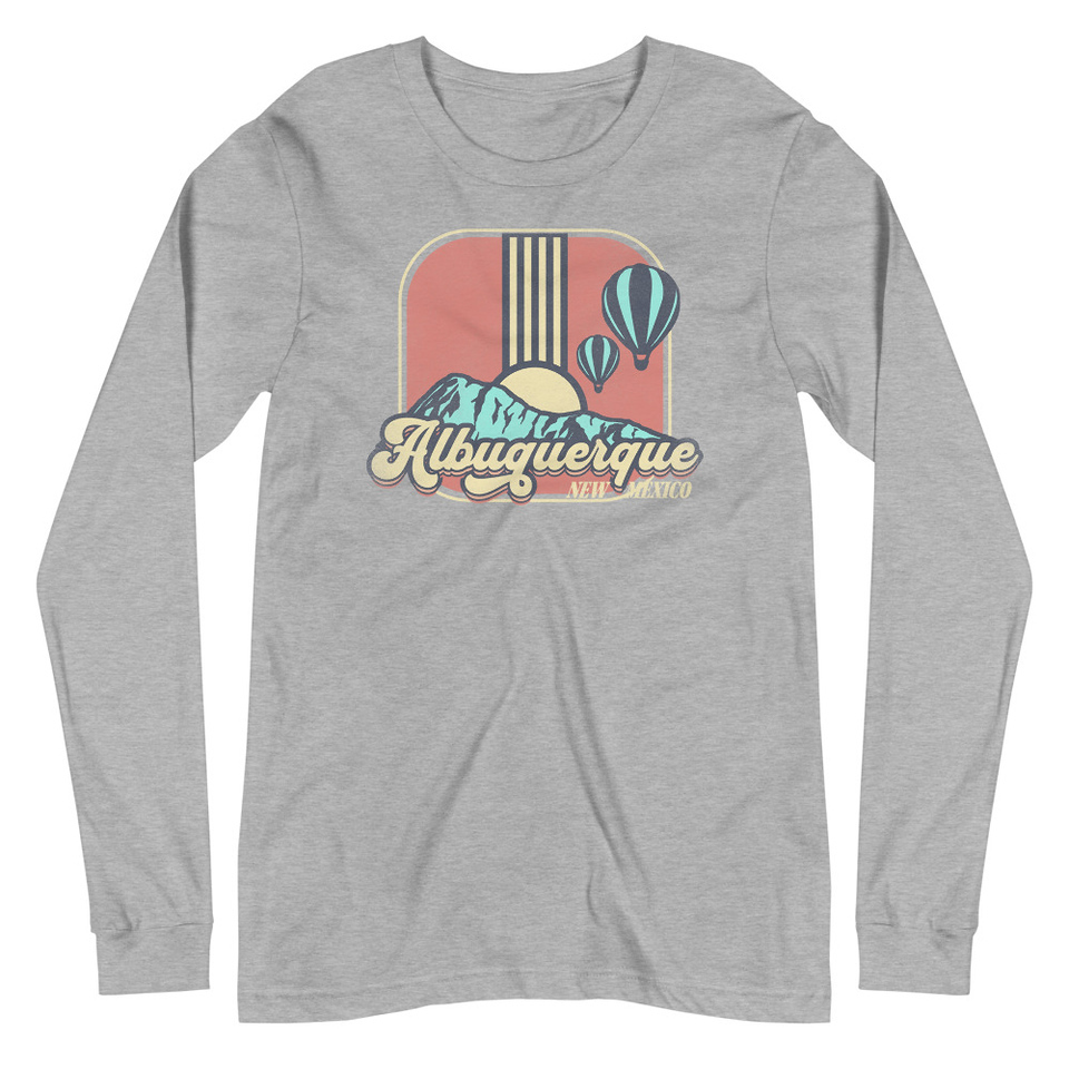 Albuquerque - Retro Hot Air Baloon Unisex Long Sleeve Tee