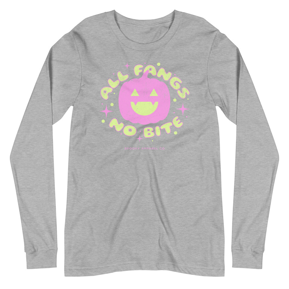 All Fangs No Bite - Halloween Unisex Long Sleeve Tee