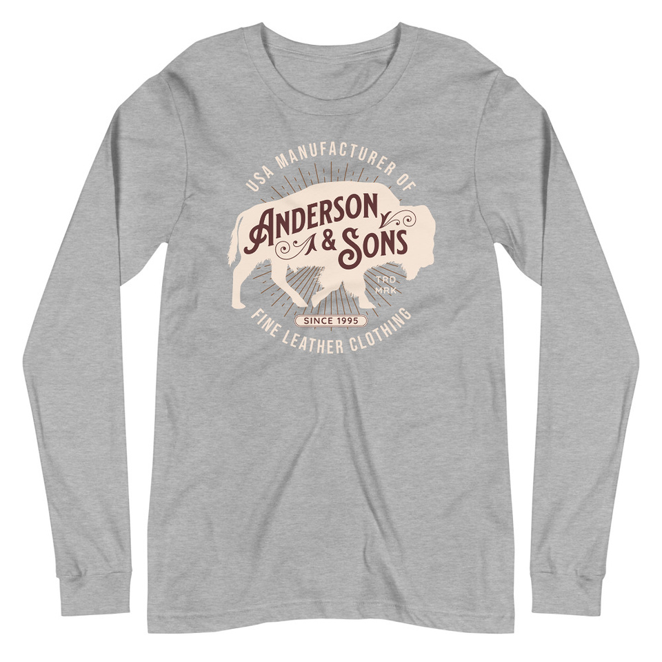 Anderson & Sons Leather Clothing - Buffalo Unisex Long Sleeve Tee