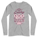 Bingo Queen - Retro Crown Unisex Long Sleeve Tee