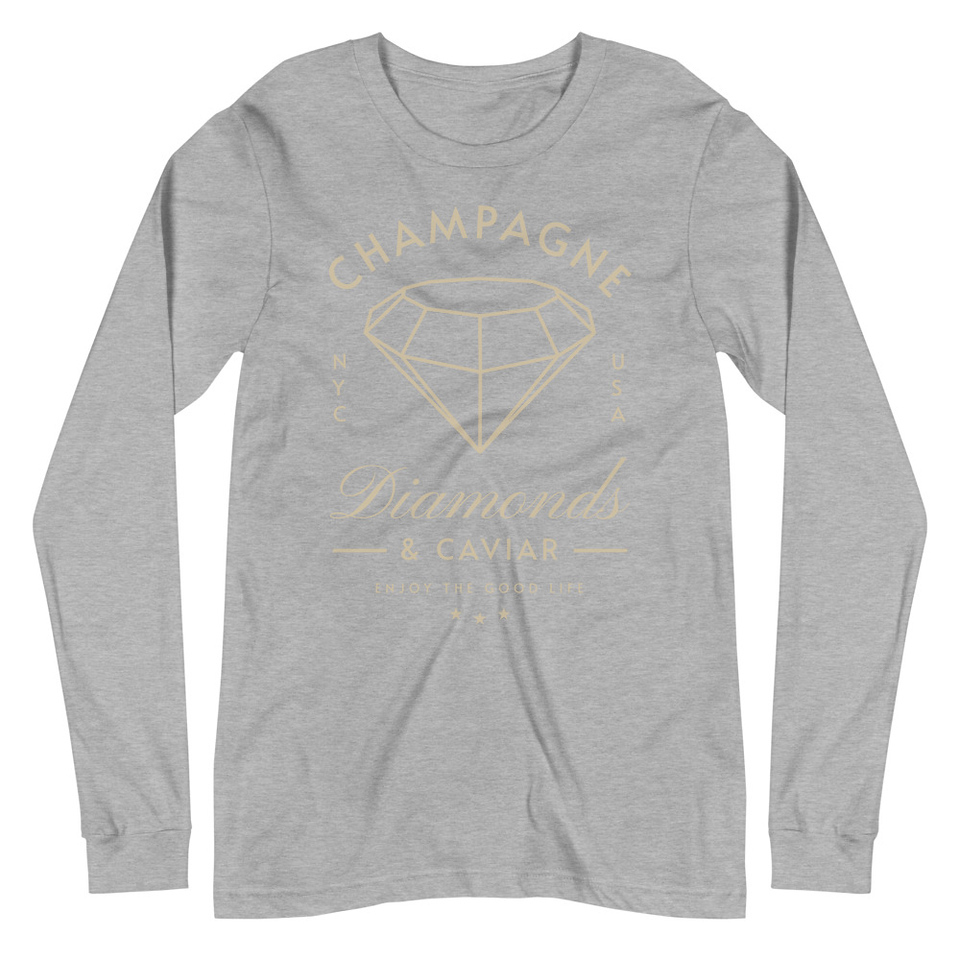Black Diamonds - Elegant Unisex Long Sleeve Tee