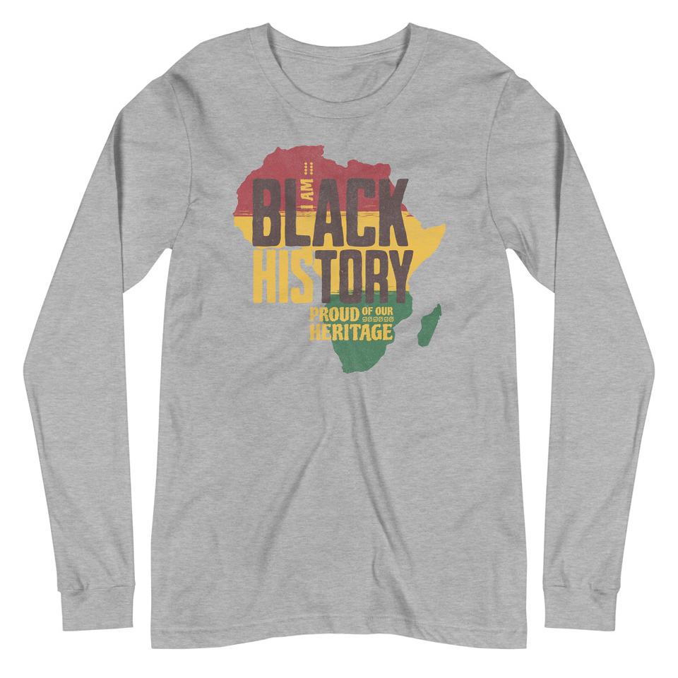 Black History - Heritage Map Unisex Long Sleeve Tee