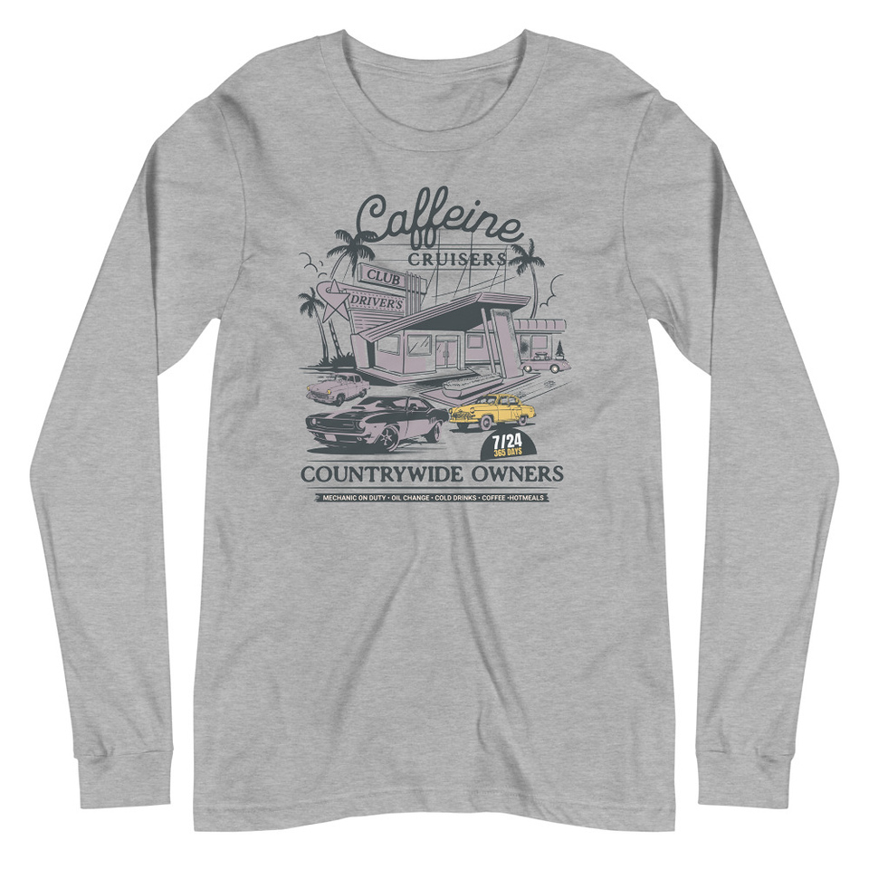 Caffeine Cruisers Unisex Long Sleeve Tee