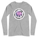 Colorful Fun Retro Style Coffee Quote Unisex Long Sleeve Tee