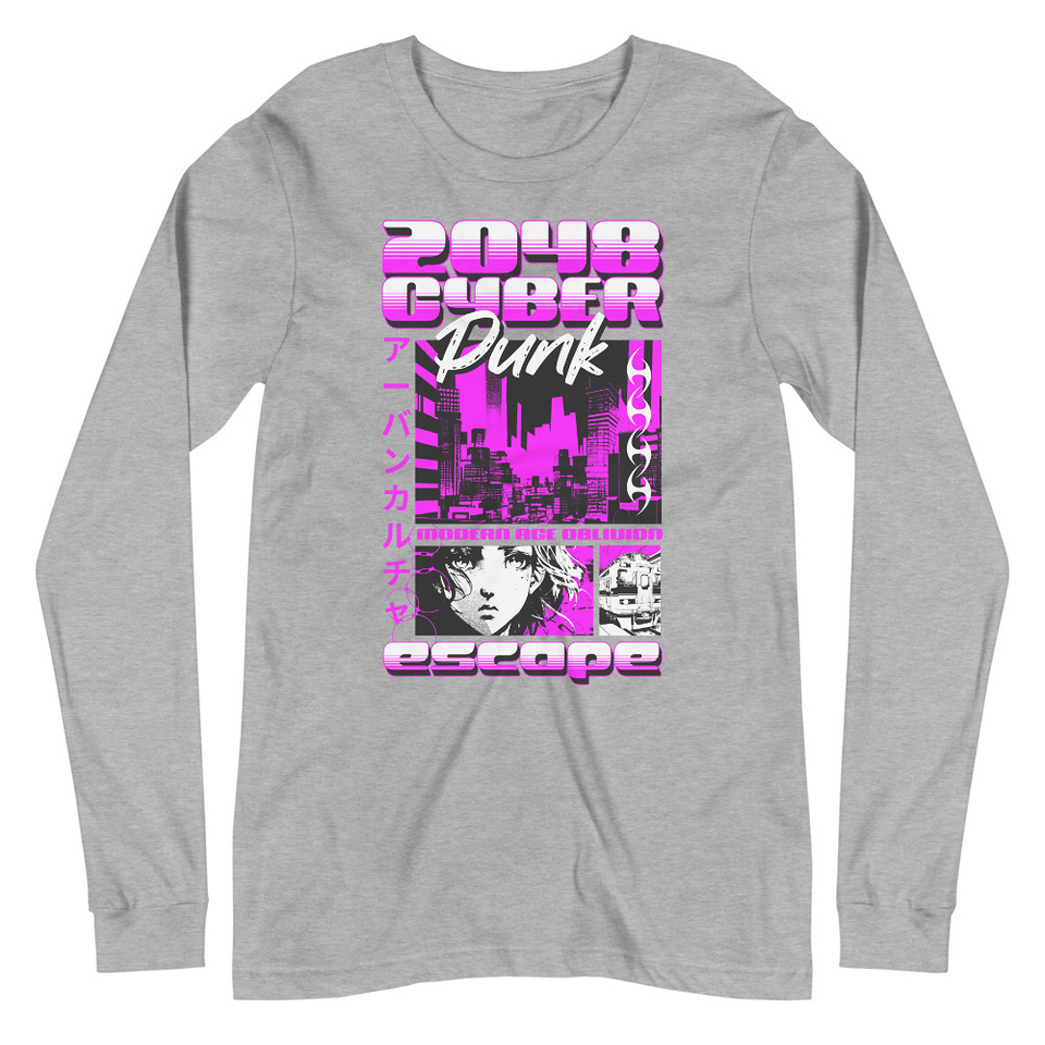 Cyber Punk Escape - Japanese Anime Unisex Long Sleeve Tee