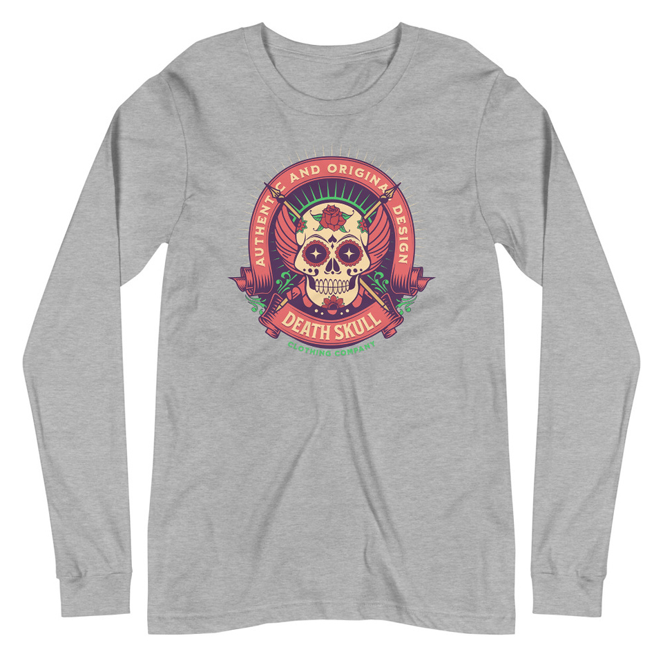 Death Skull - Badge  Unisex Long Sleeve Tee