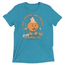 All Tricks No Treats - Pumpkin Mascot Unisex Tri-Blend T-Shirt