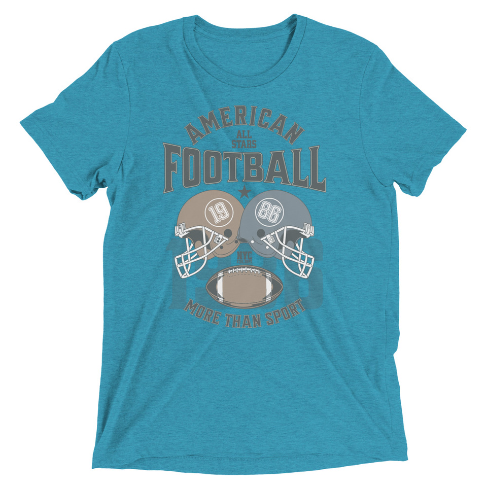 American All Star Football - Sports Helmet Unisex Tri-Blend T-Shirt