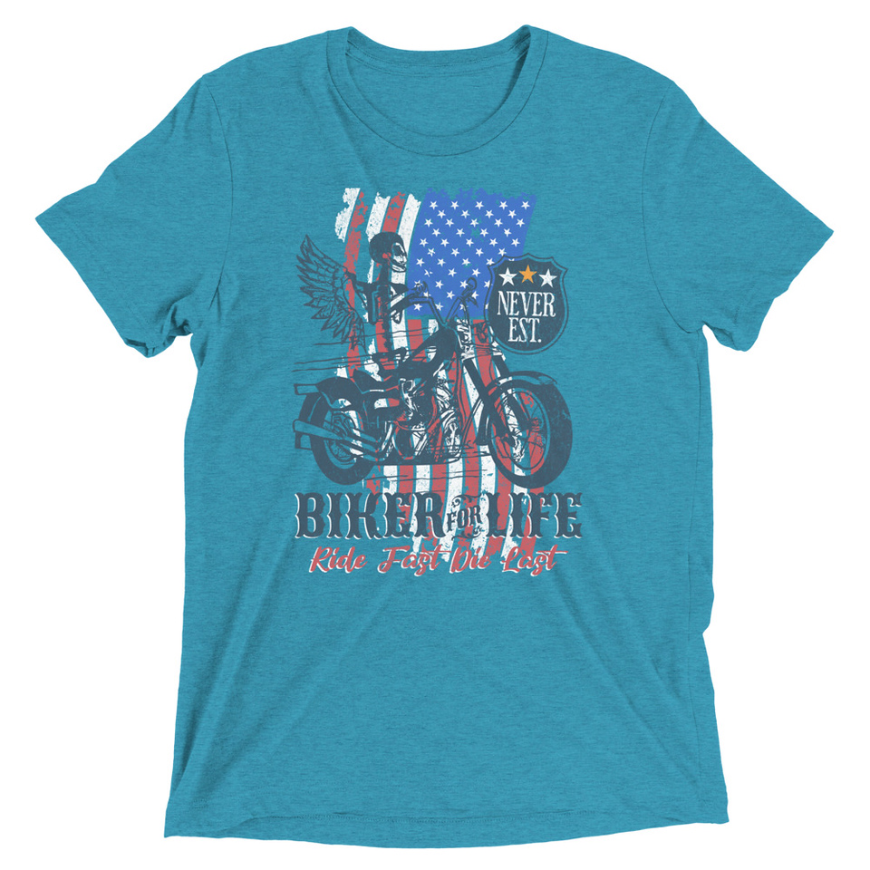 American Biker for Life Unisex Tri-Blend T-Shirt