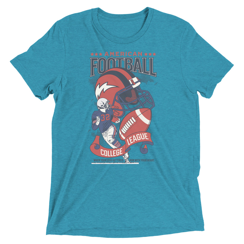 American Football - Athletic College League Unisex Tri-Blend T-Shirt