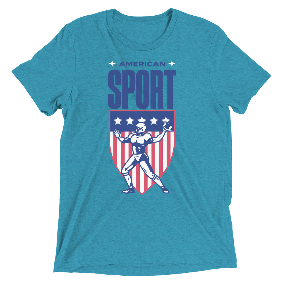 American Football Sport Unisex Tri-Blend T-Shirt
