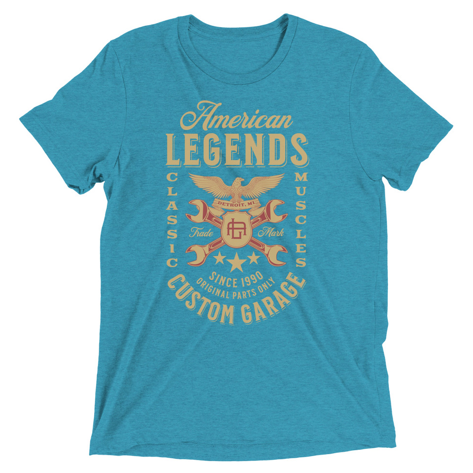 American Legends Garage - Eagle Unisex Tri-Blend T-Shirt