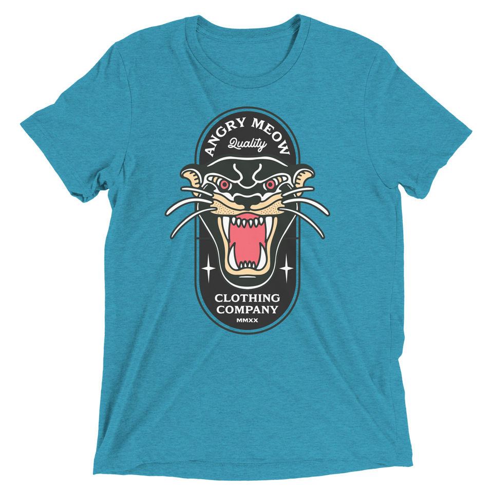 Angry Meow Clothing Company - Panther Unisex Tri-Blend T-Shirt