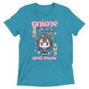 Anime and Music Unisex Tri-Blend T-Shirt