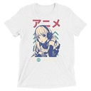 Anime Girl Unisex Tri-Blend T-Shirt