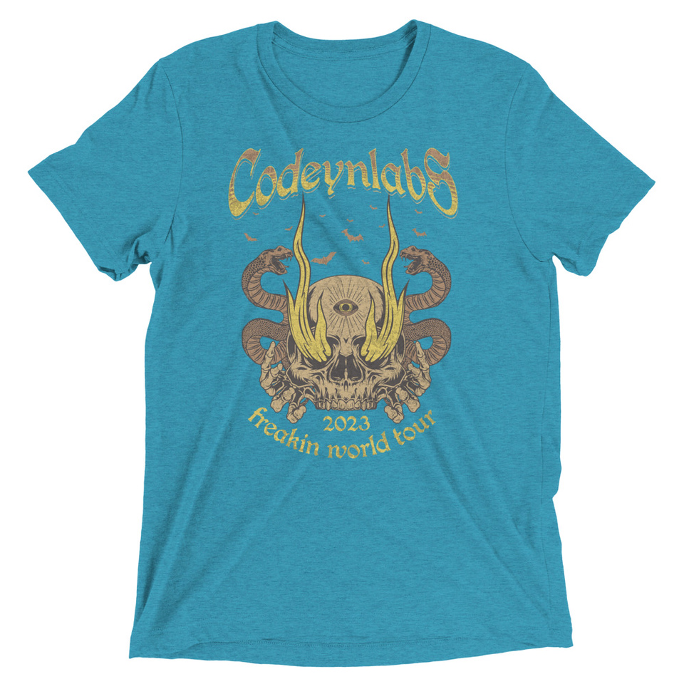 Band Merchandise Tour Illustration Unisex Tri-Blend T-Shirt