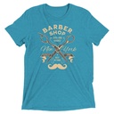 Barber Shop Cuts & Shaves - Scissor Unisex Tri-Blend T-Shirt
