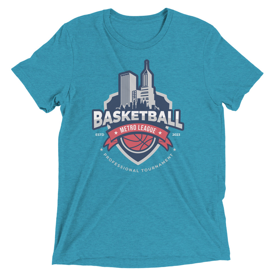 Basketball Sports Logo Unisex Tri-Blend T-Shirt
