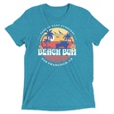 Beach Bum - Sunset Surfing Unisex Tri-Blend T-Shirt