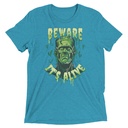 Beware of Frankenstein - Scary Halloween Unisex Tri-Blend T-Shirt
