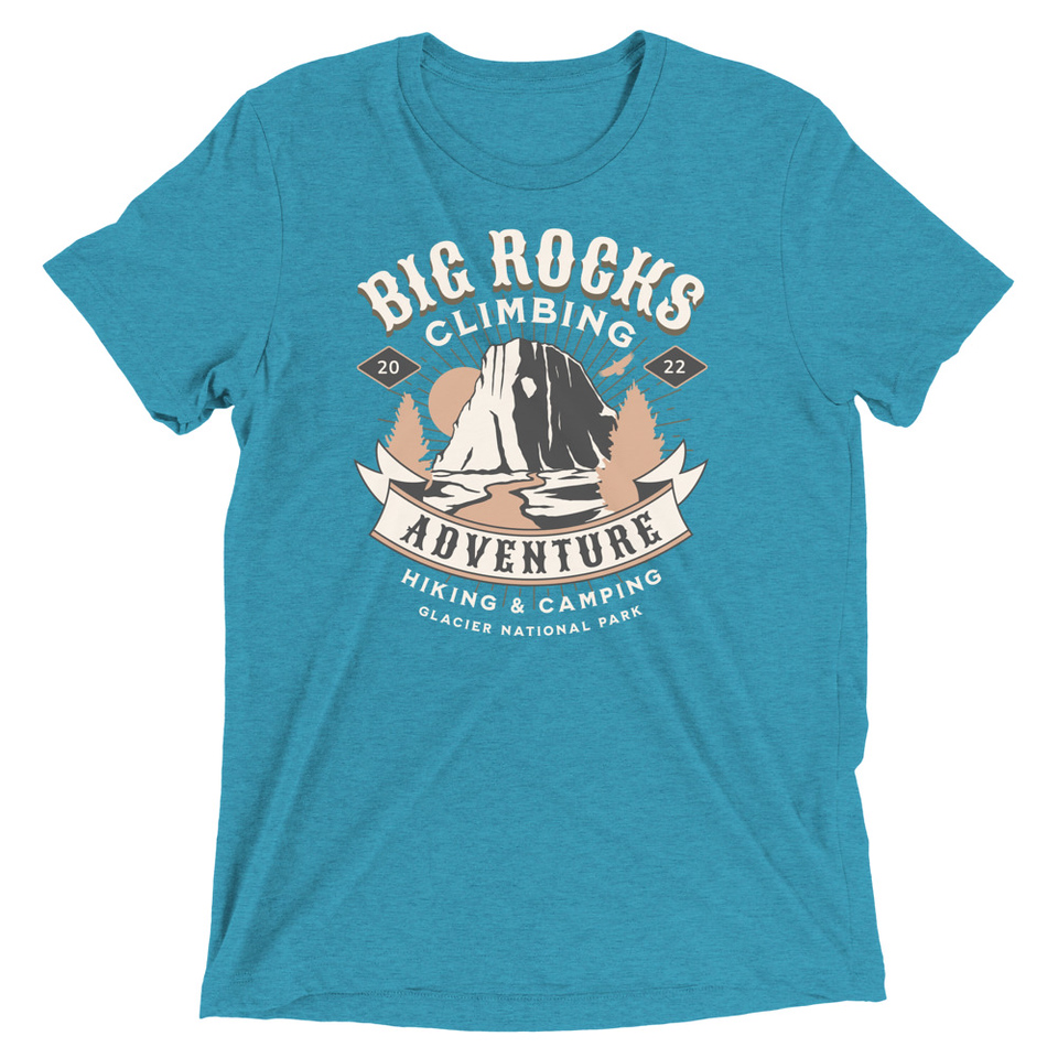 Big Rocks Climbing - Outdoor Adventure Unisex Tri-Blend T-Shirt