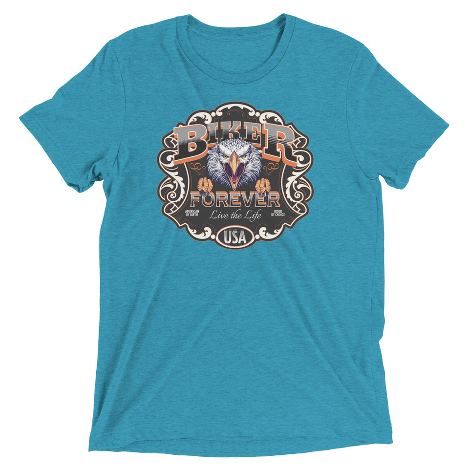 biker forever Unisex Tri-Blend T-Shirt