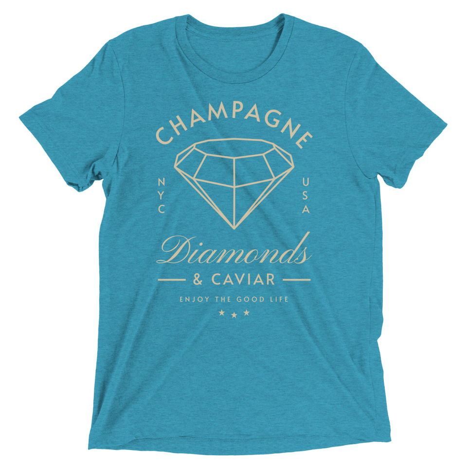 Black Diamonds - Elegant Unisex Tri-Blend T-Shirt