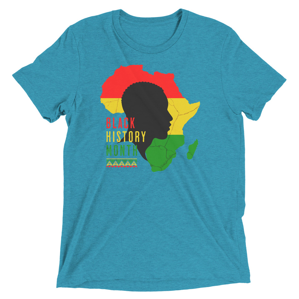 Black History Month - African Continent Unisex Tri-Blend T-Shirt