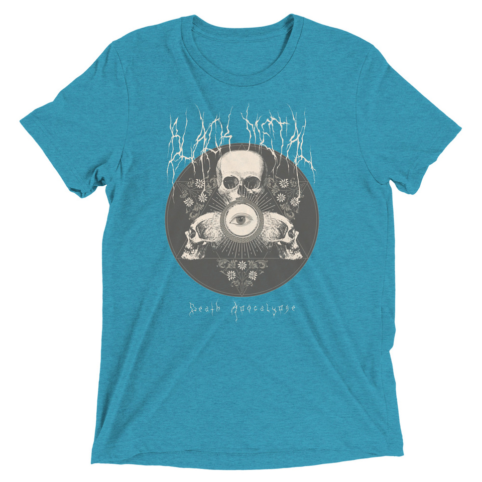 Black Metal - Hardcore skull theme design Unisex Tri-Blend T-Shirt