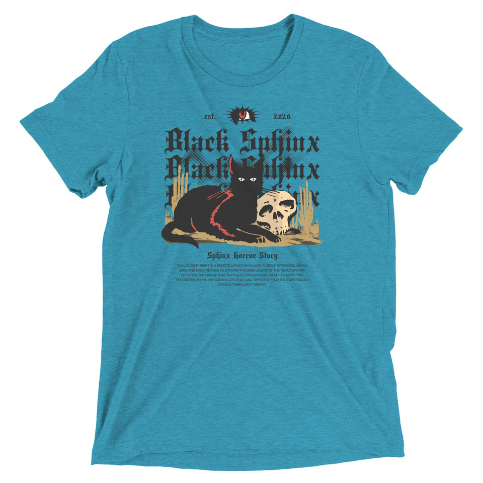 Black Sphinx Unisex Tri-Blend T-Shirt